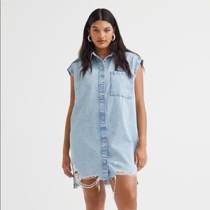 H&M oversized denim shirt dress